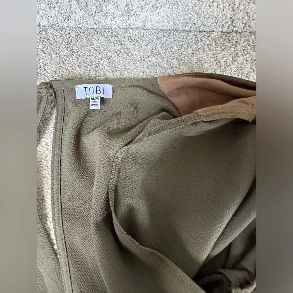 Tobi olive green high low dress - Picture 7 of 10